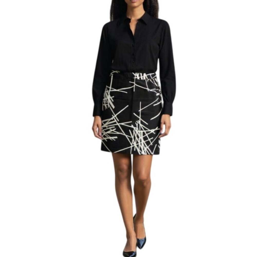 Tori Richard Hawaiian Abstract Print Straight Pencil Skirt 10
